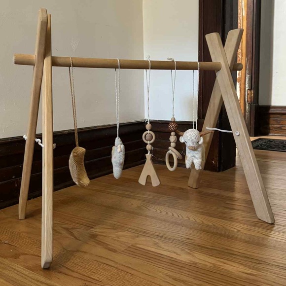 Poppyseed Wooden Baby Play Gym with Hanging Toys - Picture 1 of 1